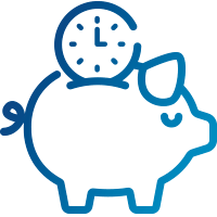 save time and money icon